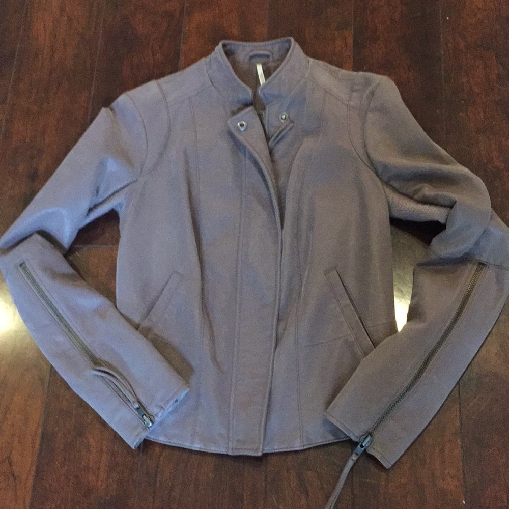 Free people lined jacket size 0 purple gray